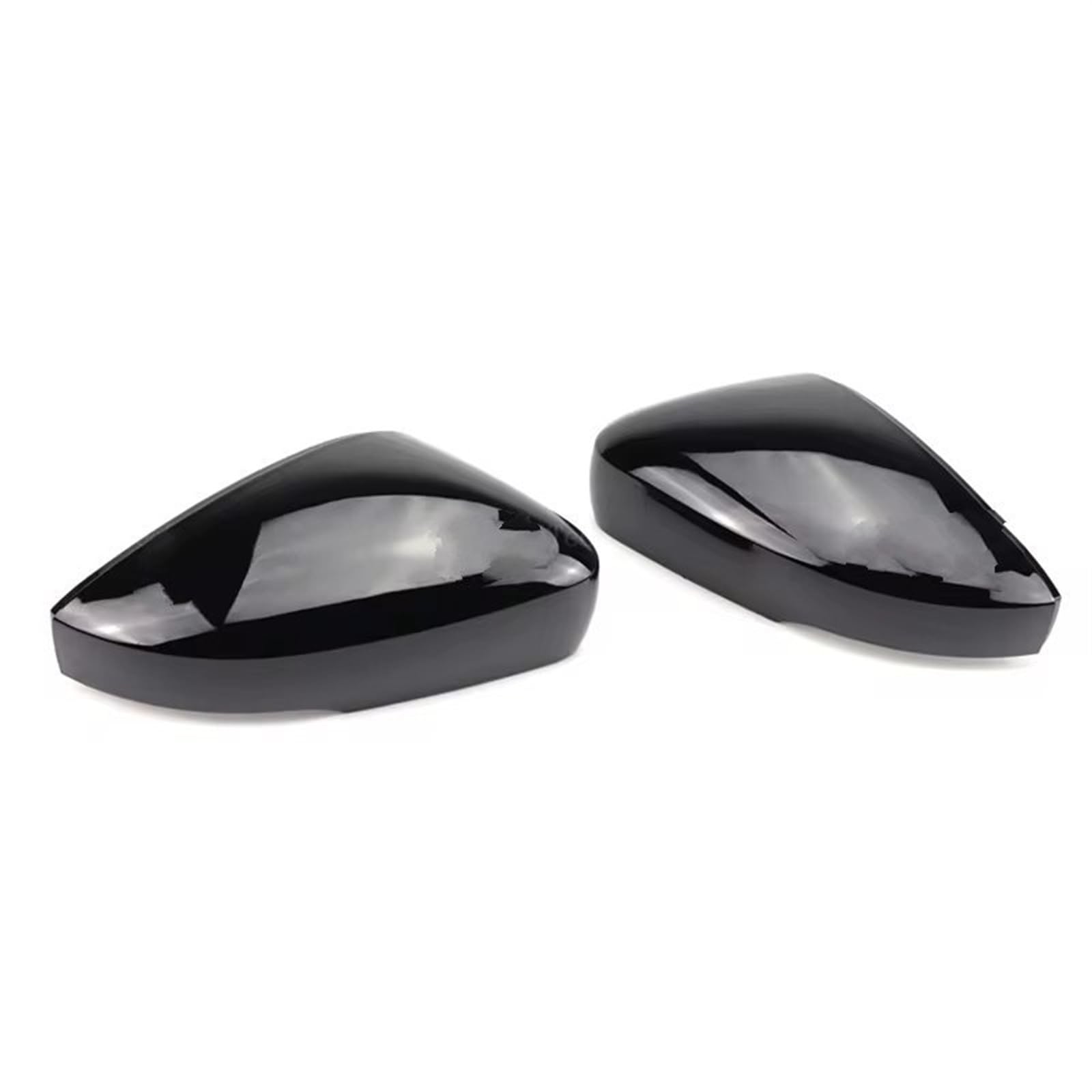 DSEQOPHH Rückspiegelgehäuse Kompatibel Mit VW Für Polo Für MK5 6C 2014 2015 2016 2017 Rückspiegel-Abdeckkappen Schalenersatz Autoteile-Zubehör(Bright Black) von DSEQOPHH