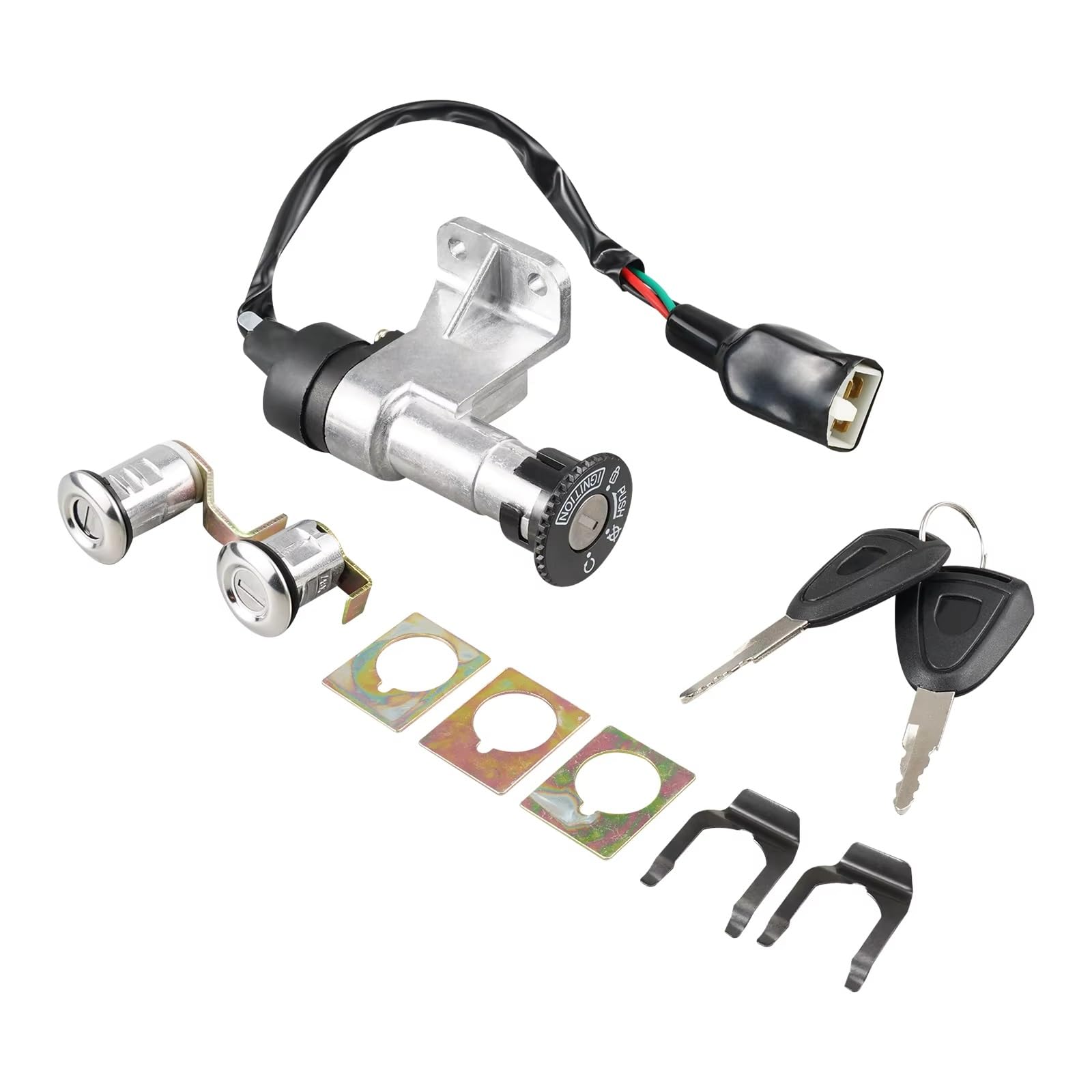 DSEQOPHH Tankdeckel Schalter Schlüssel Für 50Cc 150Cc Für GY6 Roller Moped Taotao Jonway Roketa Motorrad Vorne Gepäck Sattel Schloss Schlüssel Zündschloss Sperren Set DSEQOPHH Tankdeckel Schalter Schlüssel Für 50Cc 150Cc Für GY6 Roller Moped Taotao Jonway Roketa Motorrad Vorne Gepäck Sattel Schloss Schlüssel Zündschloss Sperren Set von DSEQOPHH