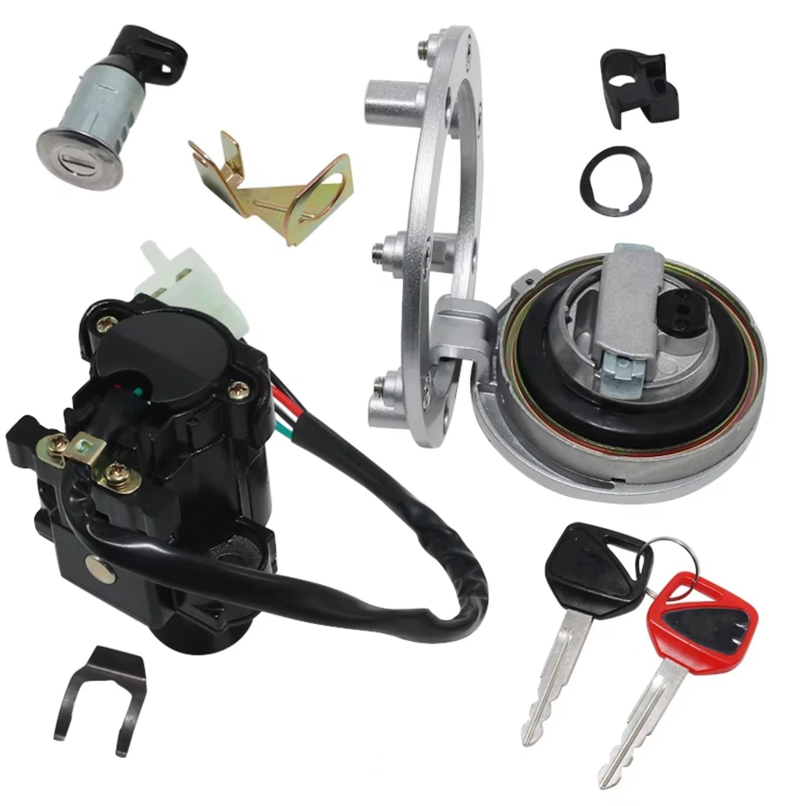 DSEQOPHH Tankdeckel Schalter Schlüssel Für CB600F 599 PC36 2004 2006 Für CB600F Für Hornet 600 PC36 2003-2006 Für CB1100SF X11 2000-2001 Für Gas Zündschloss Schloss Mit Schlüssel Kit DSEQOPHH Tankdeckel Schalter Schlüssel Für CB600F 599 PC36 2004 2006 Für CB600F Für Hornet 600 PC36 2003-2006 Für CB1100SF X11 2000-2001 Für Gas Zündschloss Schloss Mit Schlüssel Kit von DSEQOPHH