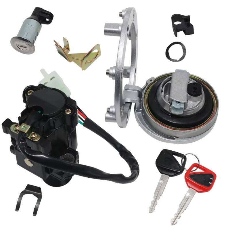 DSEQOPHH Tankdeckel Schalter Schlüssel Für CB600F 599 PC36 2004 2006 Für CB600F Für Hornet 600 PC36 2003-2006 Für CB1100SF X11 2000-2001 Für Gas Zündschloss Schloss Mit Schlüssel Kit von DSEQOPHH