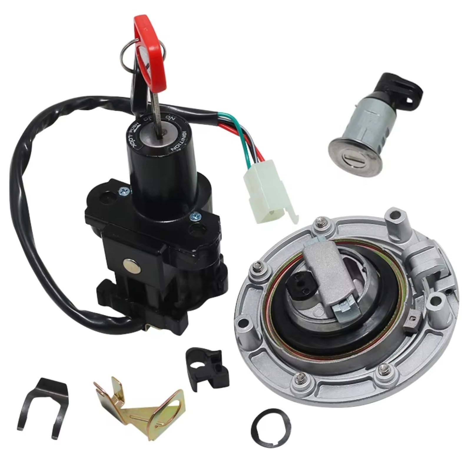 DSEQOPHH Tankdeckel Schalter Schlüssel Für CBR600 Für CBR600F PC35 1999-2006 Für CBR600 Für F4-F4I 2001-2006 Für CBR600RR 2003-2006 Für Gas Zündschloss Schloss Mit Schlüssel Kit DSEQOPHH Tankdeckel Schalter Schlüssel Für CBR600 Für CBR600F PC35 1999-2006 Für CBR600 Für F4-F4I 2001-2006 Für CBR600RR 2003-2006 Für Gas Zündschloss Schloss Mit Schlüssel Kit von DSEQOPHH