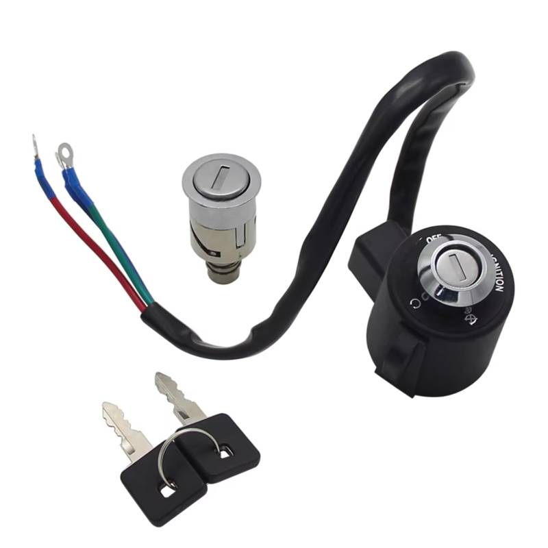 DSEQOPHH Tankdeckel Schalter Schlüssel Für Xl1200r Für Sportster 1200 Für Roadster 2004-2008 Für Xl1200s Für Sportster 1200 Für Sport 1996-2002 Für Gas Zündschloss Schloss Mit Schlüssel Kit von DSEQOPHH