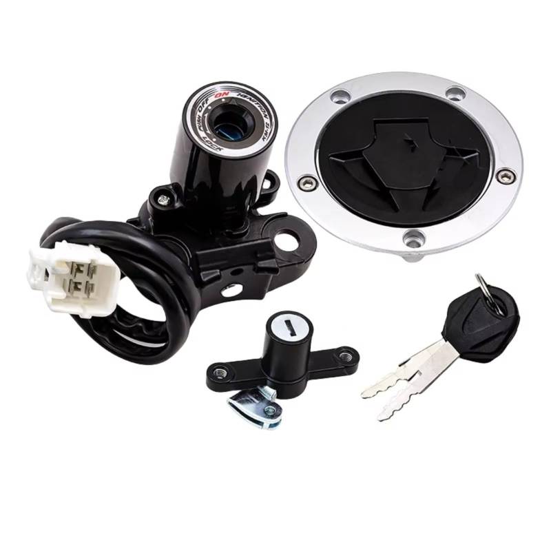 DSEQOPHH Tankdeckel Schalter Schlüssel Kompatibel Mit Für Ninja 650 Für EX650 2012–2016 Motorrad-Zündschalter Tankdeckel-Sperrschlüssel-Set Motorrad-Zubehör von DSEQOPHH