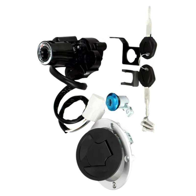 DSEQOPHH Tankdeckel Schalter Schlüssel Kompatibel Mit Für Ninja Für ZX10R/ZX1000 2011–2019 Motorrad-Zündschalter Für Tankdeckel-Abdeckung Für Sitzschloss-Set von DSEQOPHH