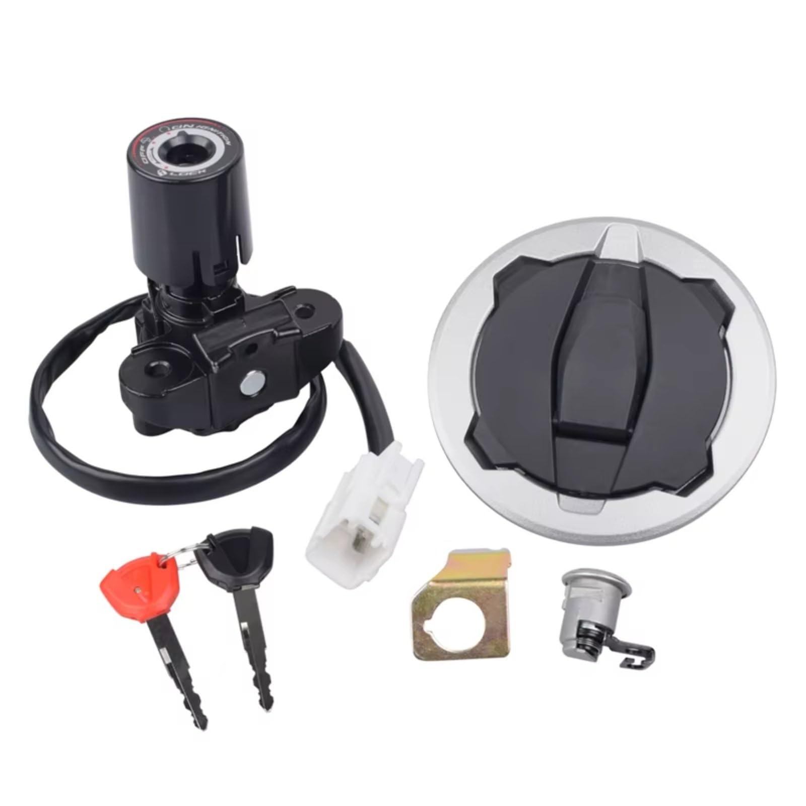 DSEQOPHH Tankdeckel Schalter Schlüssel Kompatibel Mit Für Ninja400 Für Z400 Für EX400 2018–2023 Motorrad-Zündschalter-Set Für Tankdeckel Tankdeckel Für Sitzschloss DSEQOPHH Tankdeckel Schalter Schlüssel Kompatibel Mit Für Ninja400 Für Z400 Für EX400 2018–2023 Motorrad-Zündschalter-Set Für Tankdeckel Tankdeckel Für Sitzschloss von DSEQOPHH