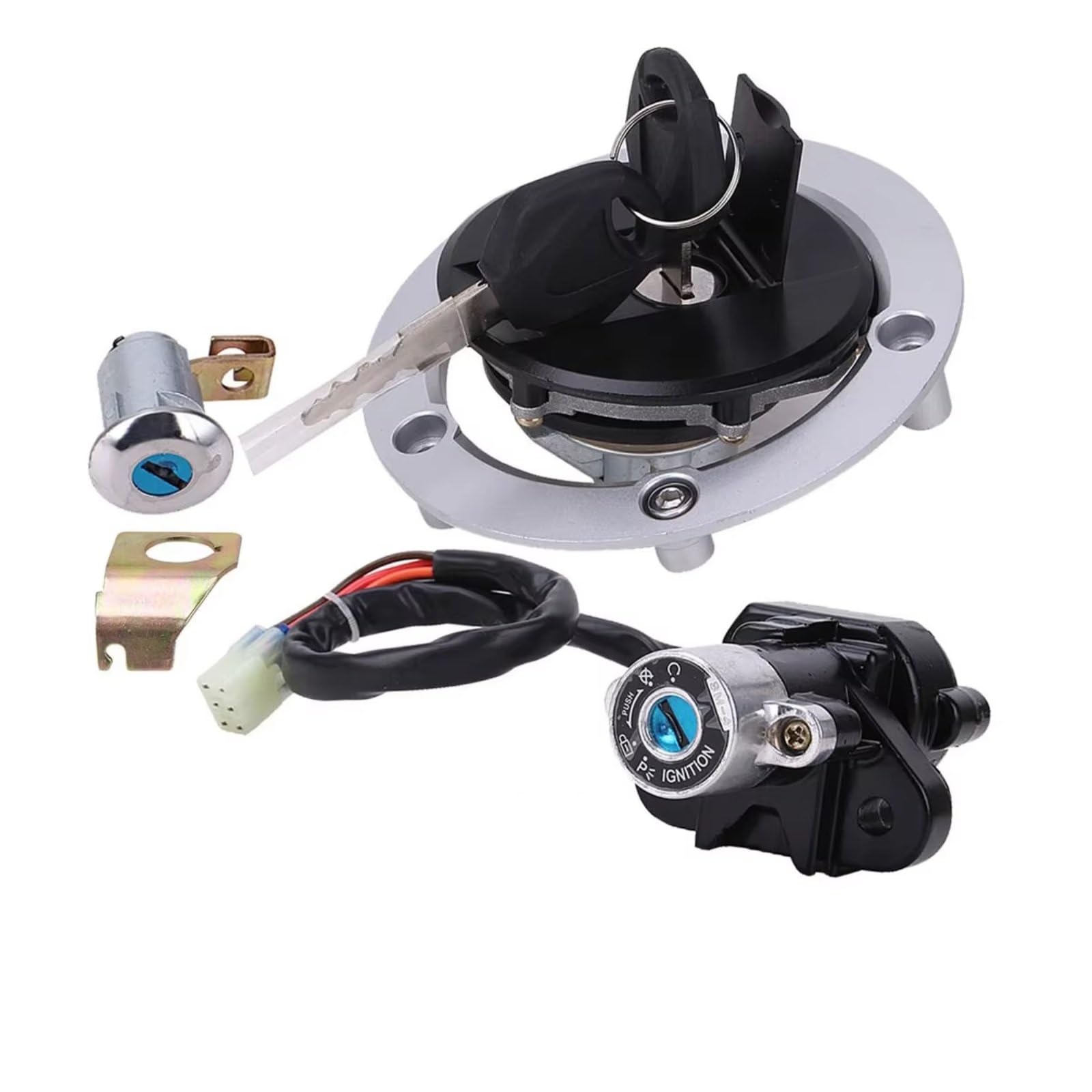 DSEQOPHH Tankdeckel Schalter Schlüssel Kompatibel Mit Suzuki Für GSX600 Für R600 Für 750 Für R1000 2006–2018 Motorrad-Zündschalter Und Tankdeckel-Schlossschlüssel-Set DSEQOPHH Tankdeckel Schalter Schlüssel Kompatibel Mit Suzuki Für GSX600 Für R600 Für 750 Für R1000 2006–2018 Motorrad-Zündschalter Und Tankdeckel-Schlossschlüssel-Set von DSEQOPHH