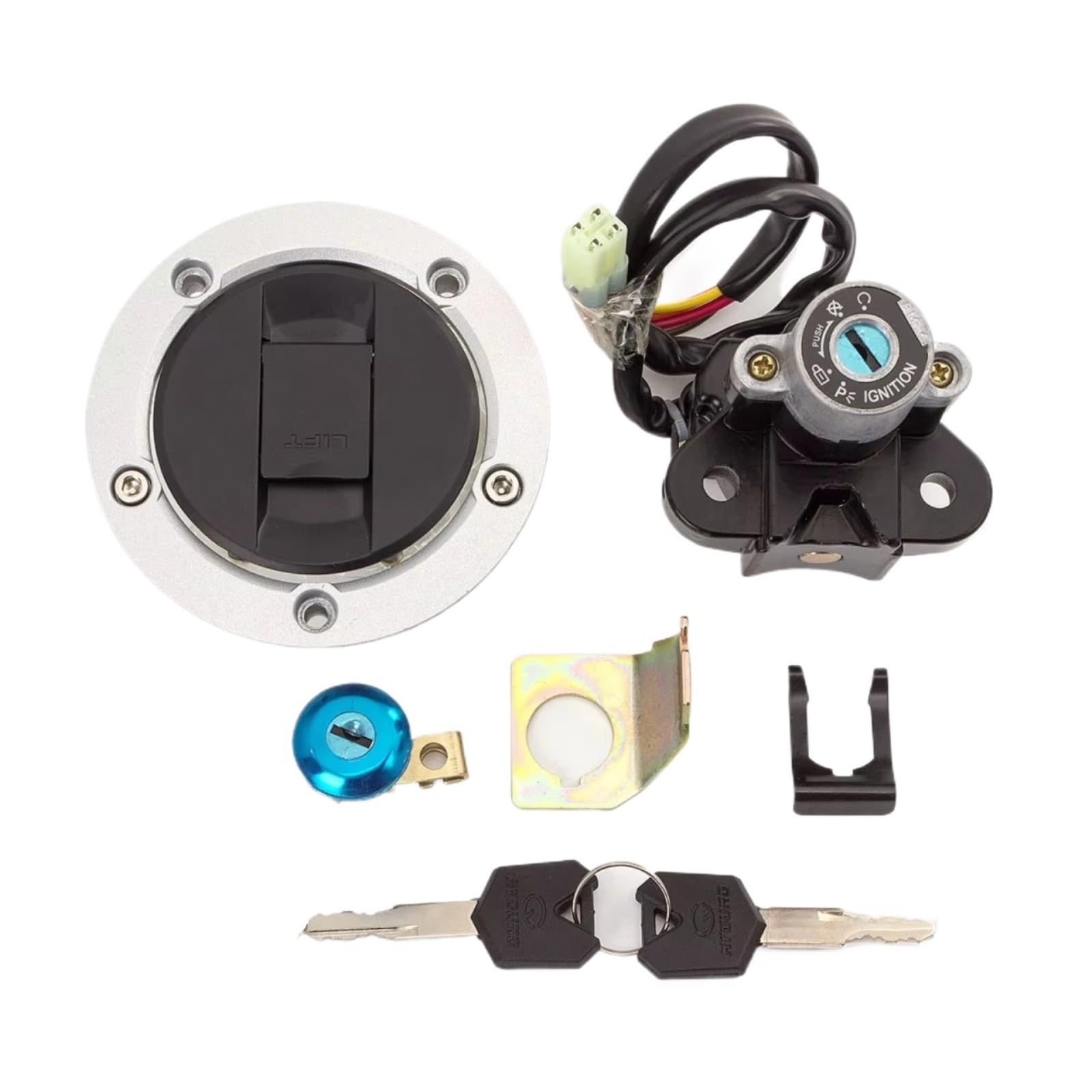 DSEQOPHH Tankdeckel Schalter Schlüssel Kompatibel Mit Suzuki Für SFV650 Gladius 2009–2015 Motorrad-Zündschalter Für Tankdeckel Tankdeckel Für Sitzschloss-Schlüsselsatz DSEQOPHH Tankdeckel Schalter Schlüssel Kompatibel Mit Suzuki Für SFV650 Gladius 2009–2015 Motorrad-Zündschalter Für Tankdeckel Tankdeckel Für Sitzschloss-Schlüsselsatz von DSEQOPHH