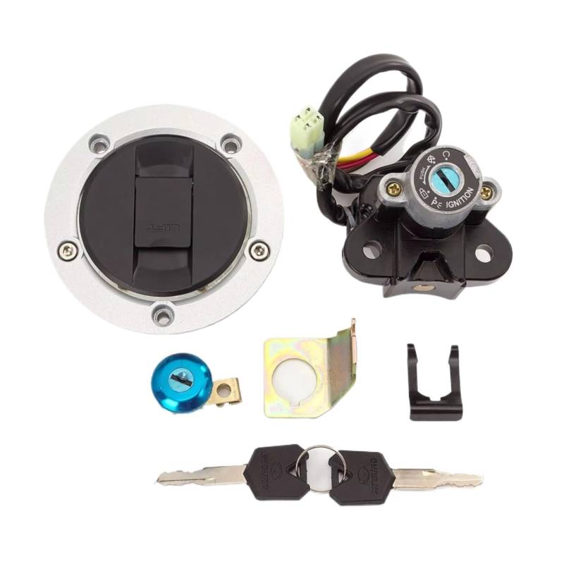 DSEQOPHH Tankdeckel Schalter Schlüssel Kompatibel Mit Suzuki Für SFV650 Gladius 2009–2015 Motorrad-Zündschalter Für Tankdeckel Tankdeckel Für Sitzschloss-Schlüsselsatz von DSEQOPHH