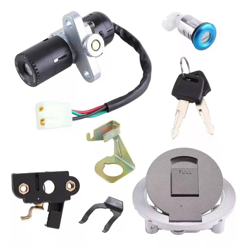DSEQOPHH Tankdeckel Schalter Schlüssel Kompatibel Mit Vento Für Nitrox 200 Für Nitrox 250 2017 2018 2019 2020 2021 2022 Motorrad-Zündschaltel Tankdeckel-Schlossschlüssel-Set von DSEQOPHH