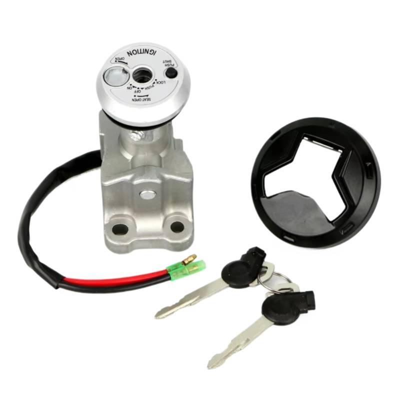 DSEQOPHH Tankdeckel Schalter Schlüssel Kompatibel Mit Yamaha Für NMAX155 2015 2016 2017 2018 2019 Motorrad-Zündschalter Benzintank Für Tankdeckel-Schlossabdeckung Mit Schlüssel von DSEQOPHH