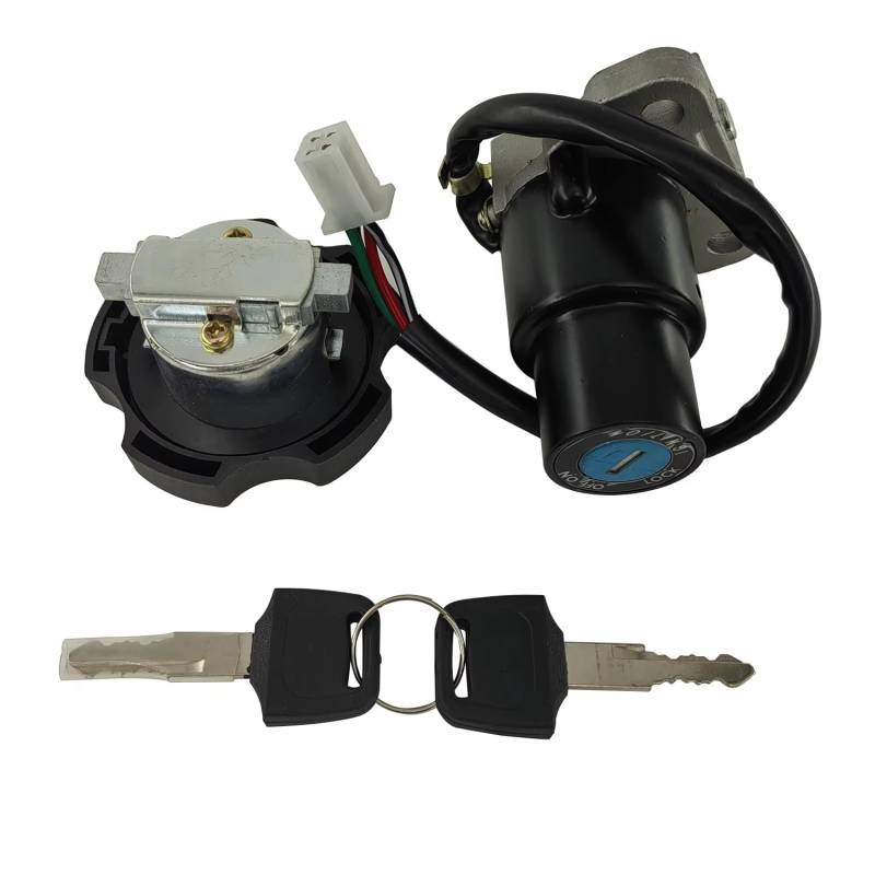 DSEQOPHH Tankdeckel Schalter Schlüssel Kompatibel Mit Yamaha Für XT600 1990–1995 Für XT225 Für DT200 Für DT200R 1991-1994 Für TW200 2003-2017 Tankdeckel Zündschloss-Sperrschlüssel von DSEQOPHH
