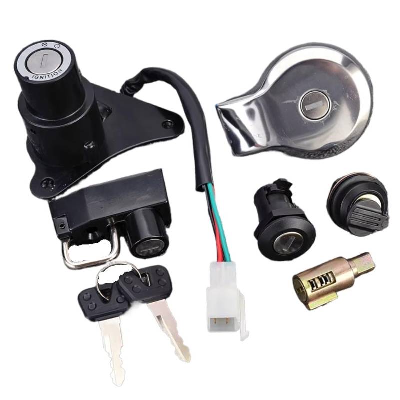 DSEQOPHH Tankdeckel Schalter Schlüssel Kompatibel Mit Yamaha Für XV125 Virago125 1997–2000 Für XV250 Virago 250 1988–2013 Motorrad-Zündschalter Für Tankdeckel von DSEQOPHH