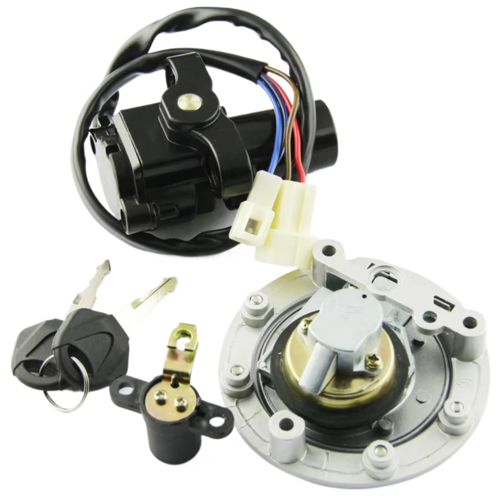 DSEQOPHH Tankdeckel Schalter Schlüssel Kompatibel Mit Yamaha Für XVS1300A Midnight Star 2007 2008 2009 2010 2011 2014 2016 Zündschlüssel-Sperrschalter-Set Motorradschlüssel-Kit DSEQOPHH Tankdeckel Schalter Schlüssel Kompatibel Mit Yamaha Für XVS1300A Midnight Star 2007 2008 2009 2010 2011 2014 2016 Zündschlüssel-Sperrschalter-Set Motorradschlüssel-Kit von DSEQOPHH