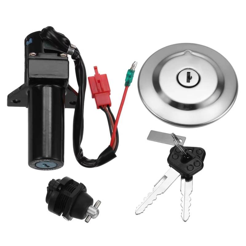 DSEQOPHH Tankdeckel Schalter Schlüssel Kompatibel Mit Yamaha Für YBR 125 Motorrad Roller Zündschloss Sperre Gas Tankdeckel Schloss Schlüssel Ersatz Kit Motorrad Zubehör von DSEQOPHH