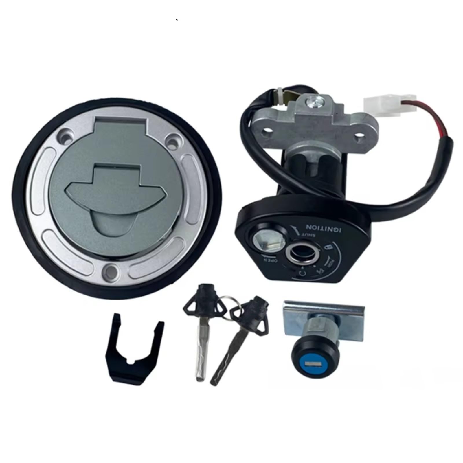 DSEQOPHH Tankdeckel Schalter Schlüssel Kompatibel Mit Yamaha Für YZFR15 Motorrad-Zündschloss-Set Für Tankdeckel Tankdeckel Sitzschloss Mit 2 Schlüsseln DSEQOPHH Tankdeckel Schalter Schlüssel Kompatibel Mit Yamaha Für YZFR15 Motorrad-Zündschloss-Set Für Tankdeckel Tankdeckel Sitzschloss Mit 2 Schlüsseln von DSEQOPHH