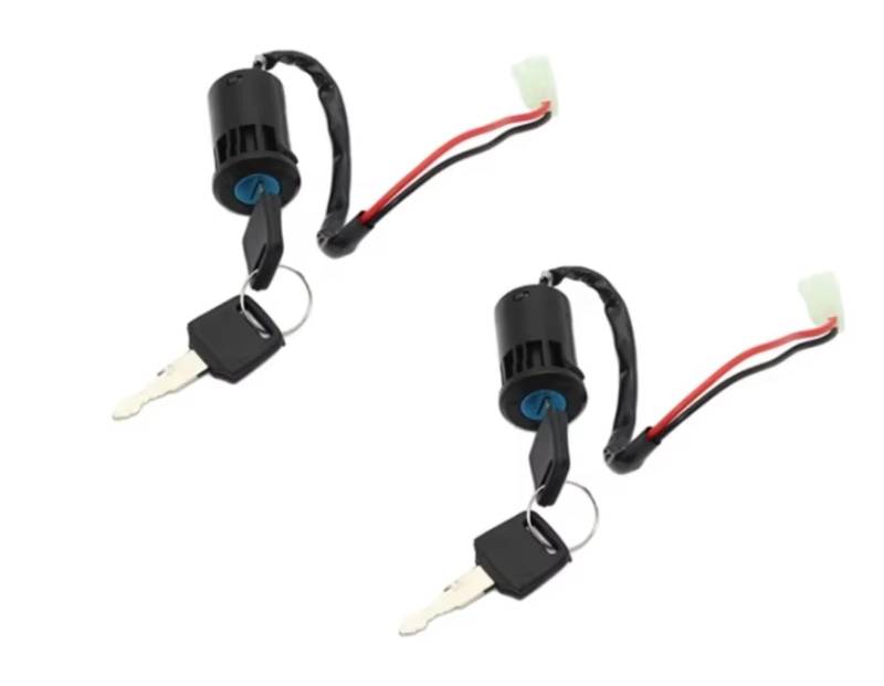 DSEQOPHH Tankdeckel Schalter Schlüssel Kompatibel Mit Yamaha Universal Motorrad Zündschalter Wasserdichtem Elektrischem Türschloss Elektrischem Start ATV-Schlüssel Motorradzubehör(2pcs) von DSEQOPHH