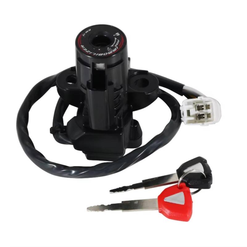 DSEQOPHH Tankdeckel Schalter Schlüssel Kompatibel Mit ZX1000 Für Z1000SX 2011–2016 Für ER650 Für ER6N 2012–2016 Motorrad-Zündschloss-Türschloss-Schlüssel-Set von DSEQOPHH
