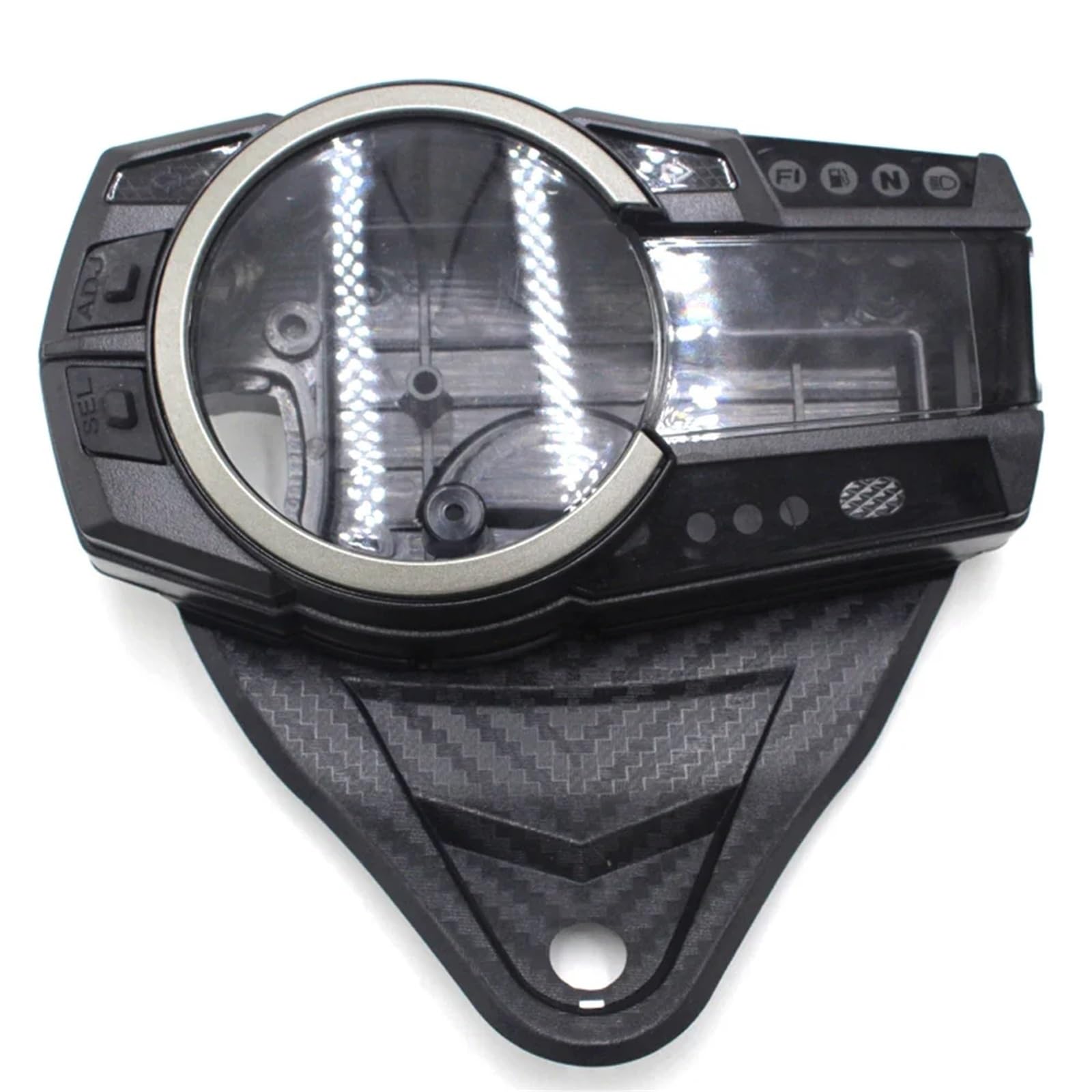 Instrumentengehäuse Kompatibel Mit Suzuki Für GSXR600 Für GSXR750 2011 2012 2013 2014 2015 2016 Tachometer Instrumentengehäuse Messgerät Kilometerzähler Drehzahlmesser Gehäuseabdeckung(1 set) von DSEQOPHH