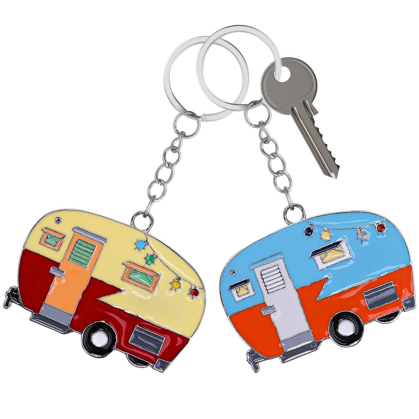 DSLSQD 2 Stück Schlüsselanhänger Wohnwagen,Camper Schlüsselanhänger,Schlüsselanhänger Wohnmobil,Wohnwagen Deko,Retro Reiseanhänger Schlüsselanhänger Zubehör,für RV Reise Campervan Geschenk Charm DSLSQD 2 Stück Schlüsselanhänger Wohnwagen,Camper Schlüsselanhänger,Schlüsselanhänger Wohnmobil,Wohnwagen Deko,Retro Reiseanhänger Schlüsselanhänger Zubehör,für RV Reise Campervan Geschenk Charm von DSLSQD