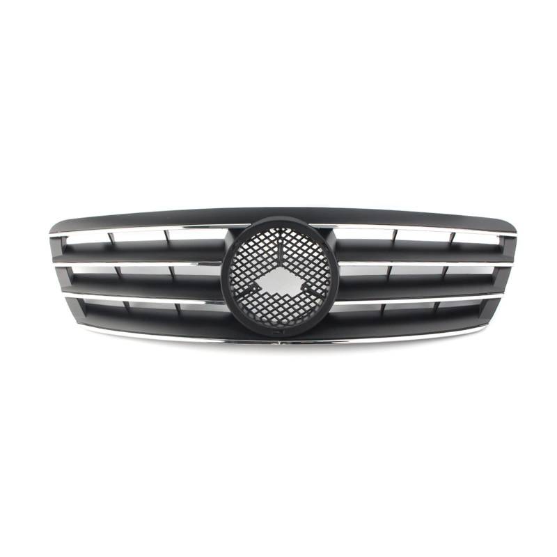 Auto-Frontgrill, 4-Lamellen-Maschengrill, kompatibel mit Mercedes Benz C-Klasse W203 C180 C200 C220 C240 ​​C270 C280 C320 2000–2006, Mattschwarz von DSPLJQRYX