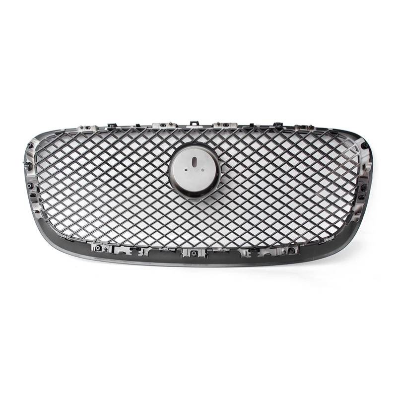 Auto-Frontgrill, Racing-Obergitter, kompatibel mit Jaguar XF X250 XFR 2012 2013 2014 2015, glänzend schwarzer ABS-Kunststoff(A) von DSPLJQRYX