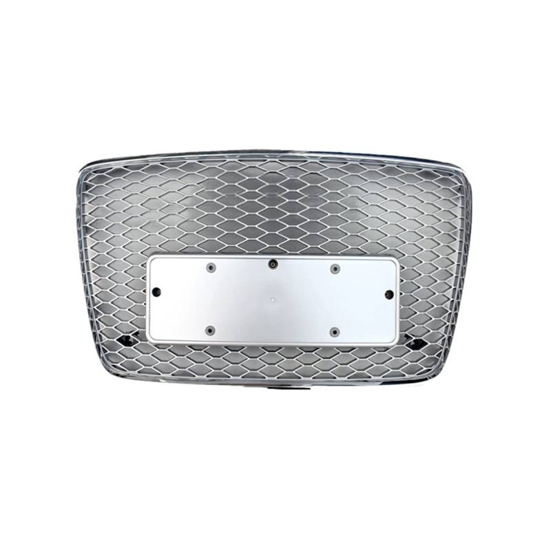 Kompatibel mit Q7/SQ7 2005 2006 2007 2008 2009 2010 2011 2012 2013 2014 2015 RSQ7 Auto-Frontstoßstangengrill Mittelplatte Oberer Grill(Silver Logo) von DSPLJQRYX