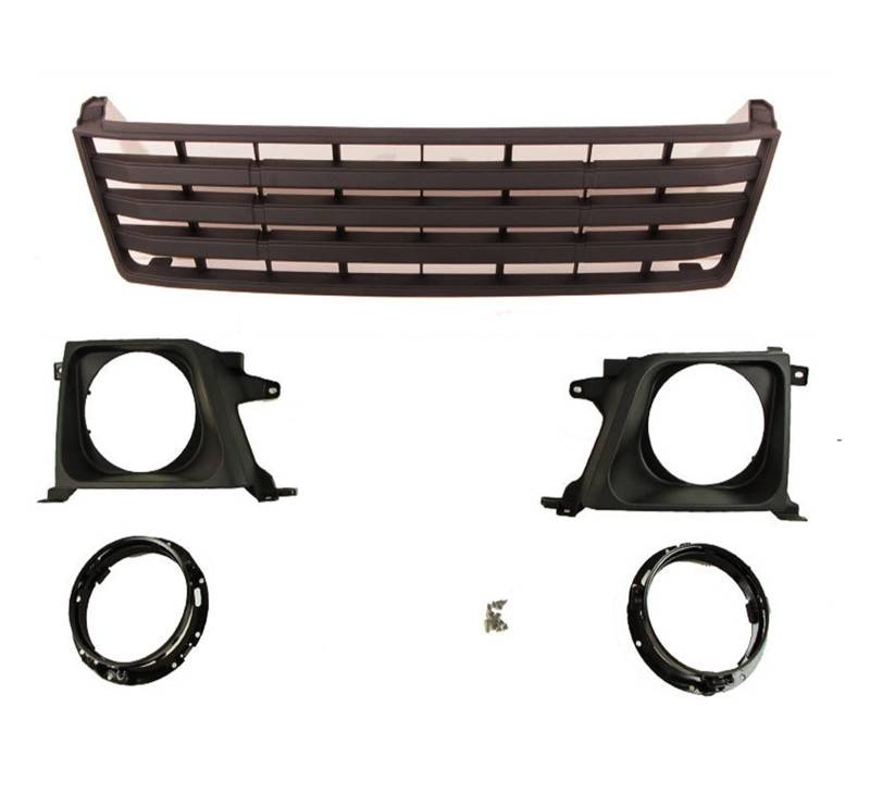 Kühlergrill for die vordere Stoßstange, kompatibel mit Toyota Land Cruiser Prado LC90 LC95 2700 3400 1996–2002, Auto-Styling, Außenverkleidung(Black A) von DSPLJQRYX