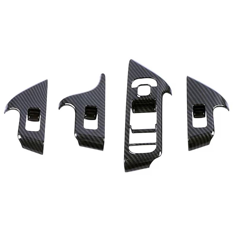 DSPOLIMV Kompatibel Mit Benz Für B-Klasse W247 2020 2021 2022 Autoglas-Fensterheberschalter-Knopffeldabdeckung Verkleidung Kohlefaseraufkleber Auto Knopf Aufkleber(Black) von DSPOLIMV