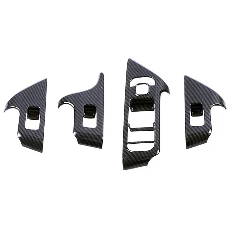 DSPOLIMV Kompatibel Mit Benz Für GLB-Klasse X247 2020 2021 2022 Autoglas-Fensterheberschalter-Knopffeldabdeckung Verkleidung Kohlefaseraufkleber Auto Knopf Aufkleber(Black) von DSPOLIMV
