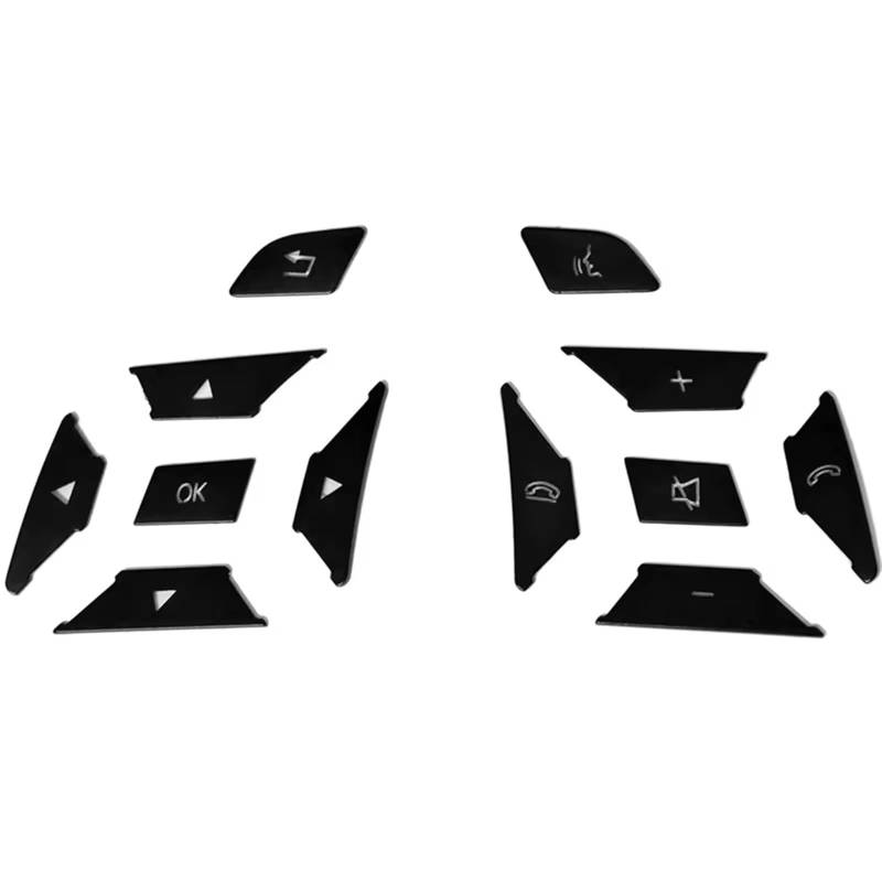 DSPOLIMV Kompatibel Mit Benz Für ML W166 ML250 ML350 ML400 ML500 ML550 ML63 Für AMG 2012-2015 Auto Lenkradknopfschalter Zierabdeckung Aufkleber Auto Knopf Aufkleber von DSPOLIMV