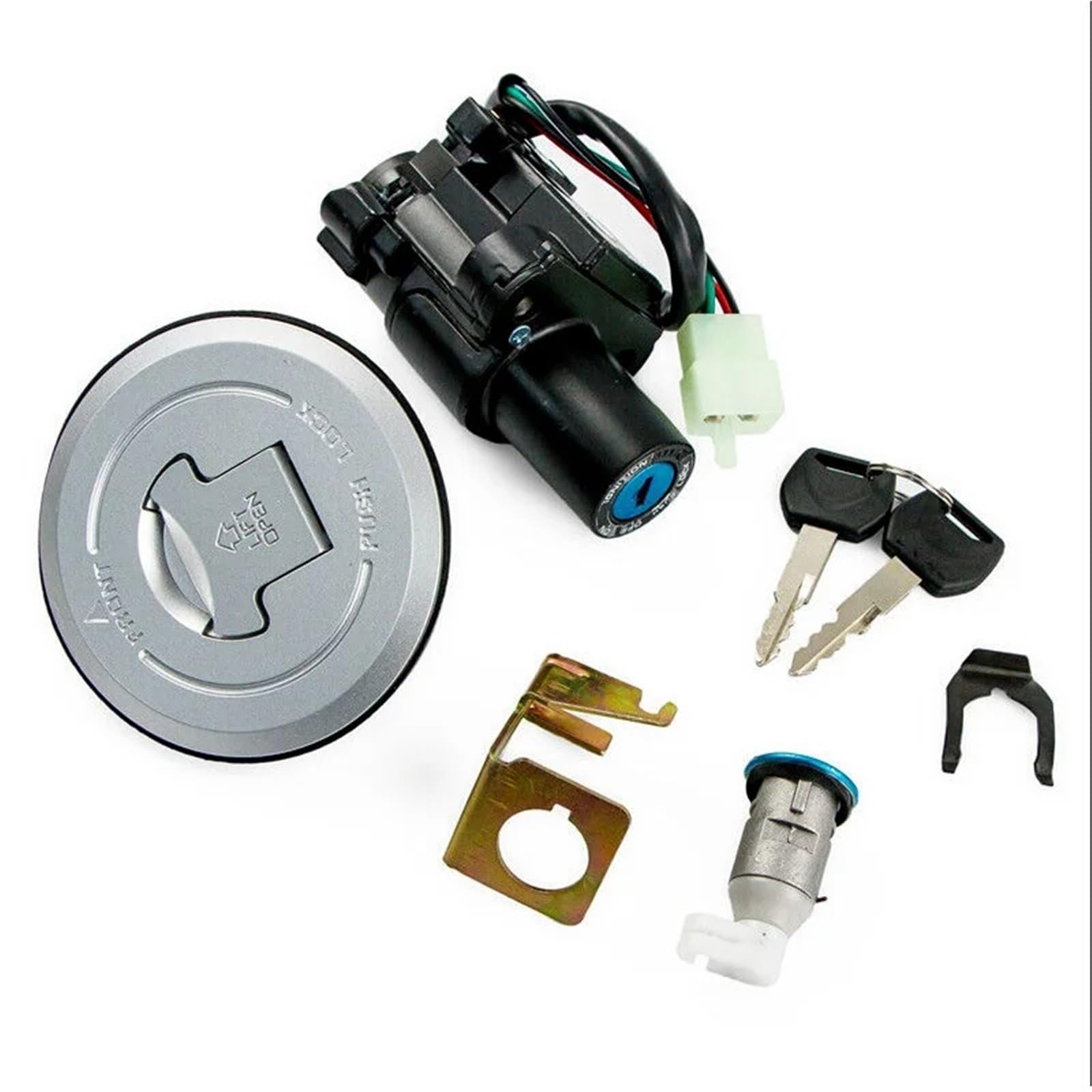 DSPOLIMV Kompatibel Mit CB600F Für Hornet 2003 2004 2005 2006 Motorradzubehör Zündschalter Gaskappenschlüsselstartschalter Teile Set Abdeckung Abdeckung Moto Bike-Zündschloss DSPOLIMV Kompatibel Mit CB600F Für Hornet 2003 2004 2005 2006 Motorradzubehör Zündschalter Gaskappenschlüsselstartschalter Teile Set Abdeckung Abdeckung Moto Bike-Zündschloss von DSPOLIMV