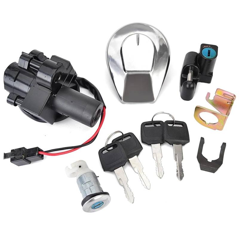 DSPOLIMV Kompatibel Mit CB750 Nighthawk 1991 1992 1993 1994 1995 1996 1997 1998 1999 2000 2001 2002 2003 Zündschalter Lock Cap Cap Cover 35010-MW3-830 Moto Bike-Zündschloss von DSPOLIMV