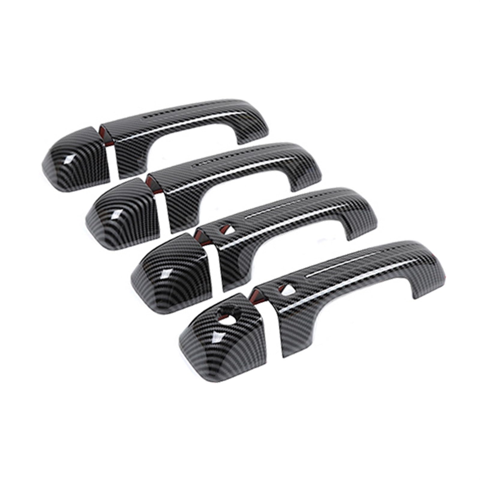 DSPOLIMV Kompatibel Mit Dodge Für RAM 1500 2018 2019 2020 2021 Autotürgriffabdeckung Autozubehör Auto Außentürgriff Dekorationsschale Auto Außentürgriffe Blenden(Carbon Fiber) von DSPOLIMV