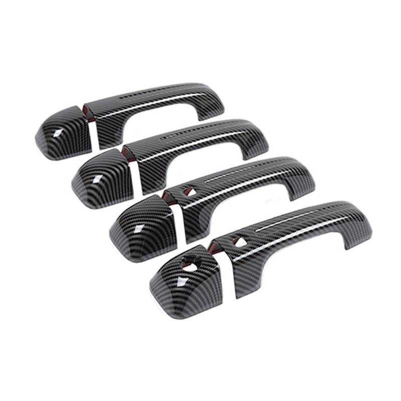 DSPOLIMV Kompatibel Mit Dodge Für RAM 1500 2018 2019 2020 2021 Autotürgriffabdeckung Autozubehör Auto Außentürgriff Dekorationsschale Auto Außentürgriffe Blenden(Carbon Fiber) von DSPOLIMV