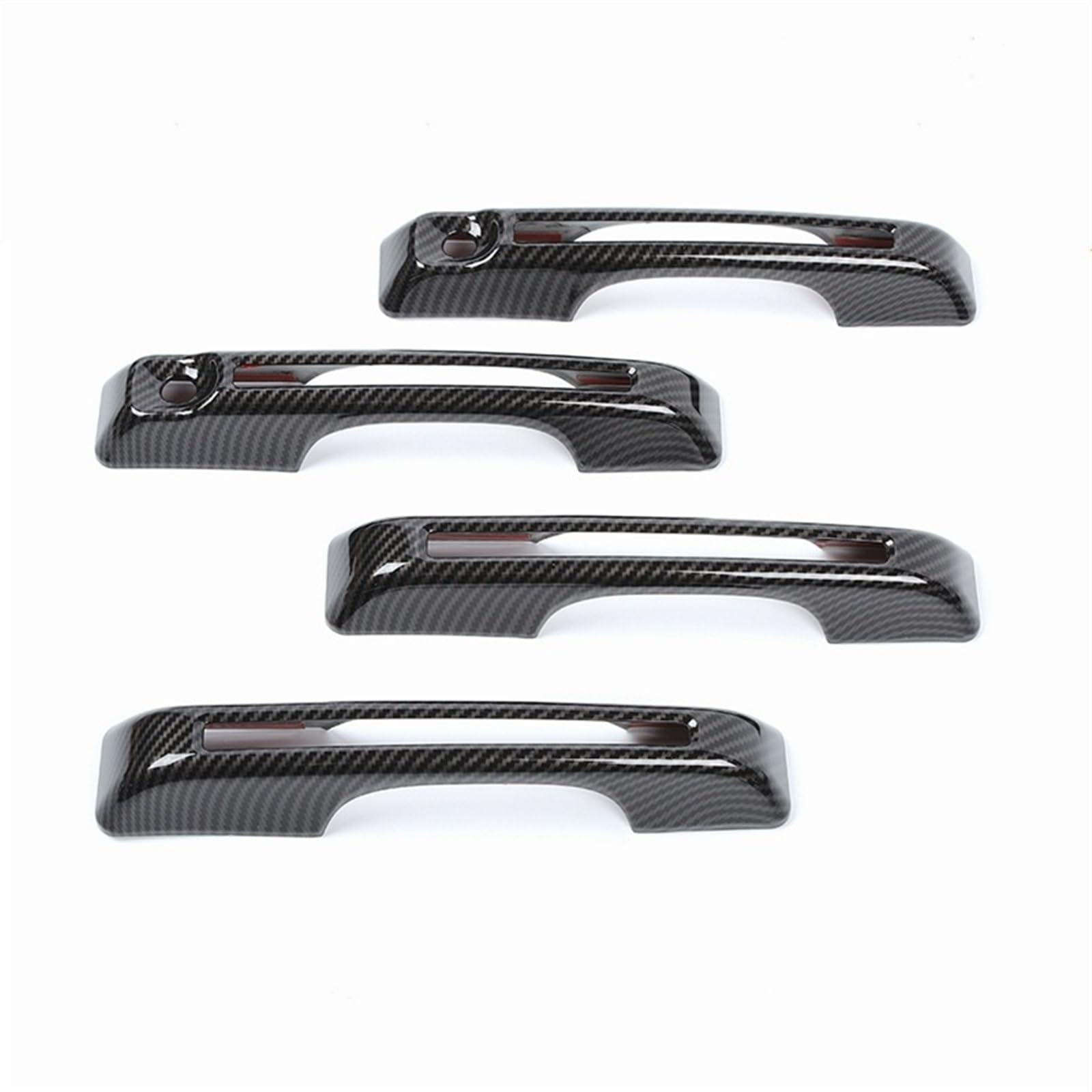 DSPOLIMV Kompatibel Mit Ford Für Bronco 2021 2022 2023 2024 Autotürgriffabdeckung Autozubehör Auto Außentürgriff Dekorationsschale Auto Außentürgriffe Blenden(Carbon Fiber 4 pcs) von DSPOLIMV