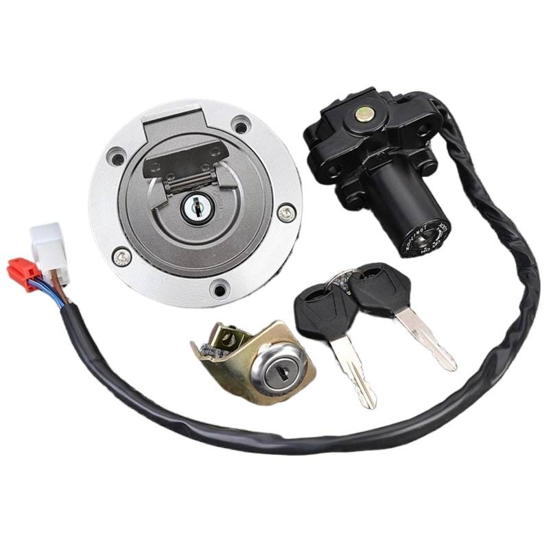 DSPOLIMV Kompatibel Mit Für MT-01 2005 2006 2007 2008 2009 Motorradgasdeckel Key Zündschalter Schaltschlüssel Kit Motorradschalter Zubehör Abdeckung Moto Bike-Zündschloss von DSPOLIMV