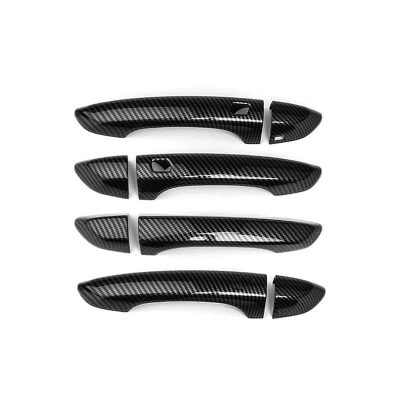 DSPOLIMV Kompatibel Mit K&ia Für Stinger 2018 2019 2020 2021 2022 Autotürgriffabdeckung Autozubehör Auto Außentürgriff Dekorationsschale Auto Außentürgriffe Blenden(Carbon Fiber) von DSPOLIMV