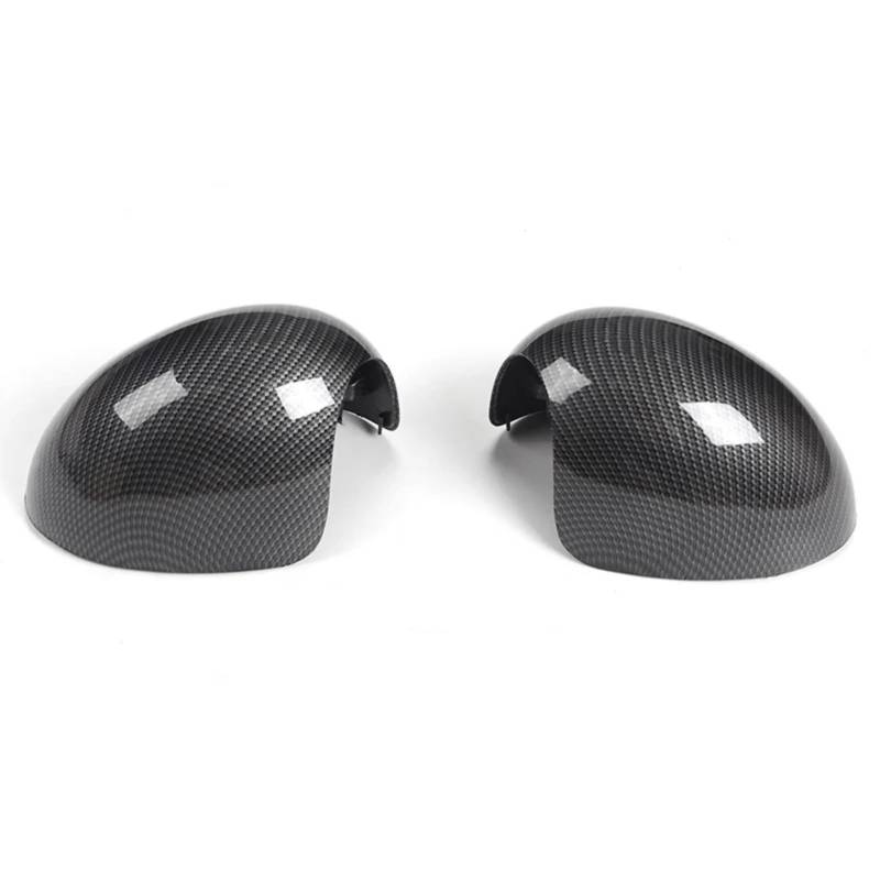 DSPOLIMV Kompatibel Mit Mini Für Cooper Für Cabrio R57 2009 2010 2011 2012 2013 2014 Rückspiegelabdeckung Für Flügelauto-Außenspiegel Rückspiegel Kappe(Black Carbon) von DSPOLIMV