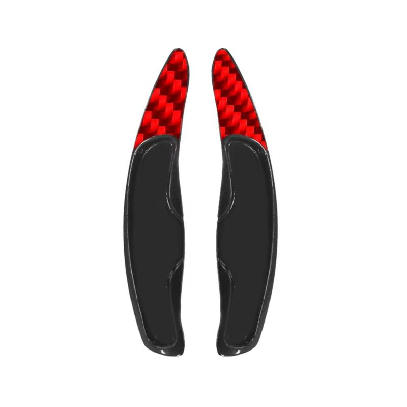DSPOLIMV Kompatibel Mit Porsche Für Cayenne 2012 2013 2014 Für 918 Für Spyder 2010 Auto-Lenkrad-Controller Paddle Extension Shifter Autozubehör Lenkrad Schaltpaddel(Carbon Fiber Red) von DSPOLIMV