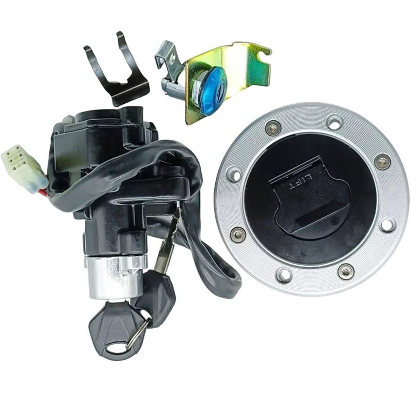 DSPOLIMV Kompatibel Mit Suzuki Für GSX1400 2002 2003 2004 2005 2006 2007 Motorrad Zündung Startschalter Sperre Drahtkappe Schlüsselsatz Steckschlüsselzubehör Moto Bike-Zündschloss von DSPOLIMV