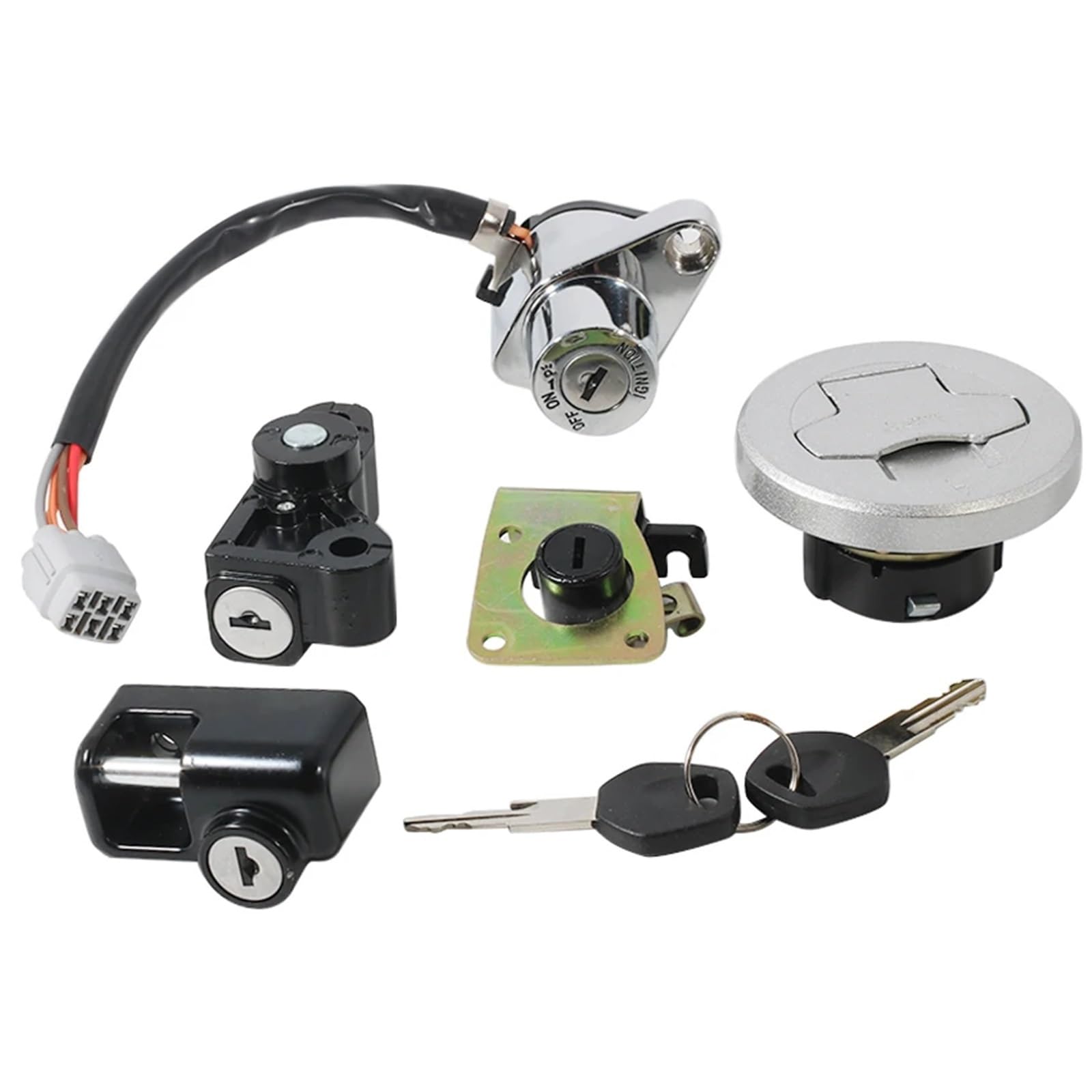 DSPOLIMV Kompatibel Mit Suzuki Für VZ1500 Intruder M1500 2009 2010 Motorrad Zündung Startschalter Schlüssel Sperrdraht Sockel Schlüsselbaugruppe 37000-40831 Moto Bike-Zündschloss von DSPOLIMV