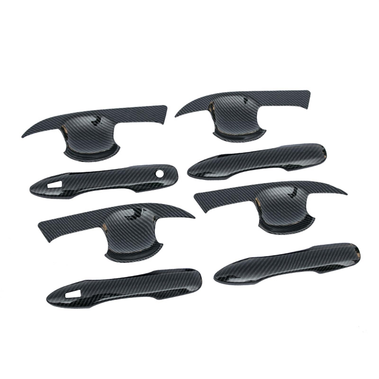 DSPOLIMV Kompatibel Mit Toyota Für Corolla E210 2019 2020 2021 2022 2023 2024 Autozubehör Auto Außentürgriff Dekorationsschale Auto Außentürgriffe Blenden(A and B Carbon) von DSPOLIMV