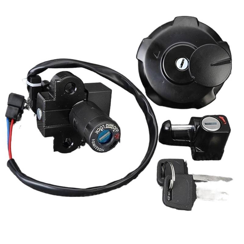 DSPOLIMV Kompatibel Mit XR650 XR650L 1993 1994 1995 1996-2010 2011 2012 2013 2014 2015 2016 2017 Zündschalter Tankdeckel-Sperrschlüsselsatz 35010-MY6-680 Moto Bike-Zündschloss von DSPOLIMV