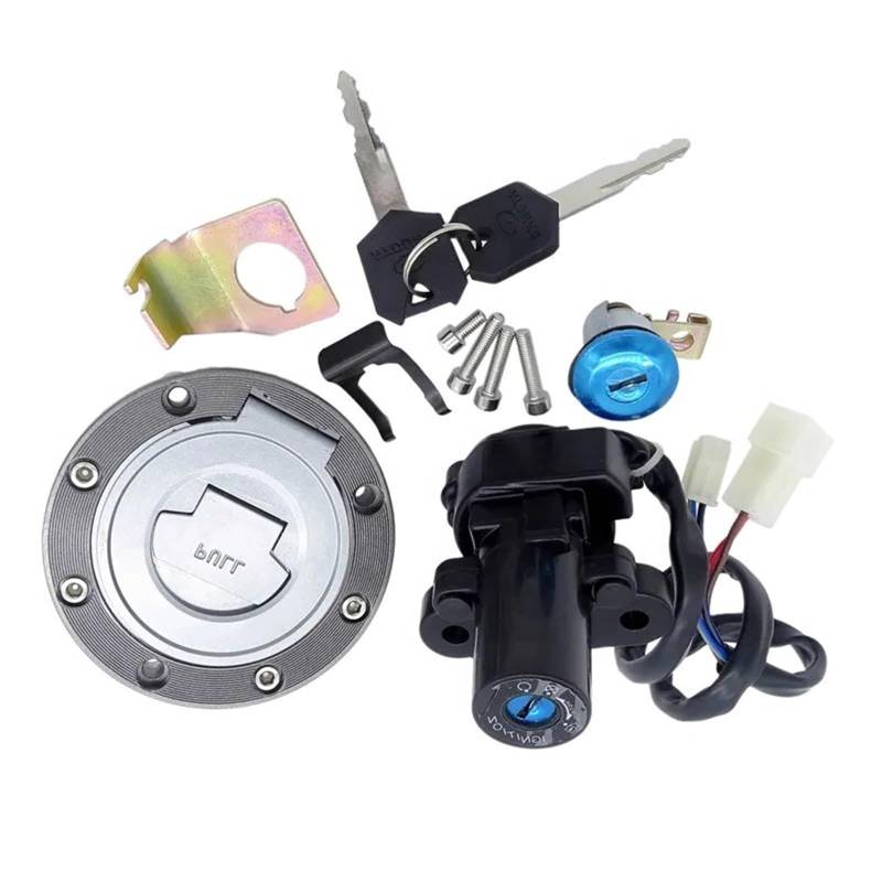 DSPOLIMV Kompatibel Mit YZF Für R6 2004 2006 2007 2008 2009 2010 2011 Startschalter-Teile Motorradzubehör Zündungsdeckelschloss Tankdeckelschlüsselsatz Moto Bike-Zündschloss von DSPOLIMV