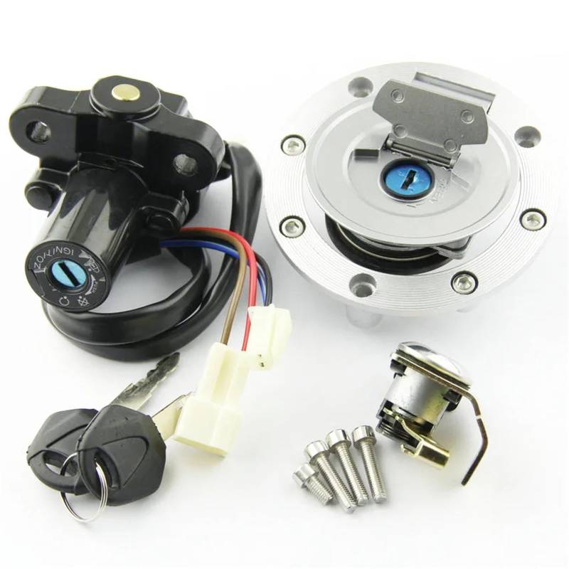 DSPOLIMV Kompatibel Mit YZF Für R6 2006 2007 208 2009 2010 2011 2012 2013 2014 2015 2016 Motorrad-Zündungs-Startschalter-Sperrdraht-Sockel-Schlüsselbaugruppe Moto Bike-Zündschloss von DSPOLIMV