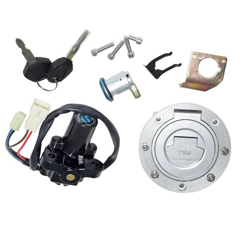 DSPOLIMV Kompatibel Mit YZF600 Für R6 2004 2006 2007 2008 2009 2010 2011 Motorrad-Zündschalter-Kit Montage Tankdeckelabdeckung Schloss Schlüsselsatz Abdeckung Moto Bike-Zündschloss von DSPOLIMV