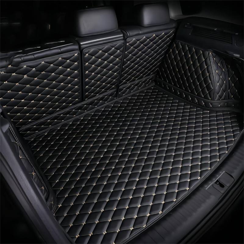 Auto Leder Kofferraummatten für Benz GLA 2020 2021 2022 2023 2024 2025, Cargo Schutzmatte Kofferraumwanne Protektor Pad All Inclusive Wasserdicht Zubehör,B/Black-Beige von DSWERMG