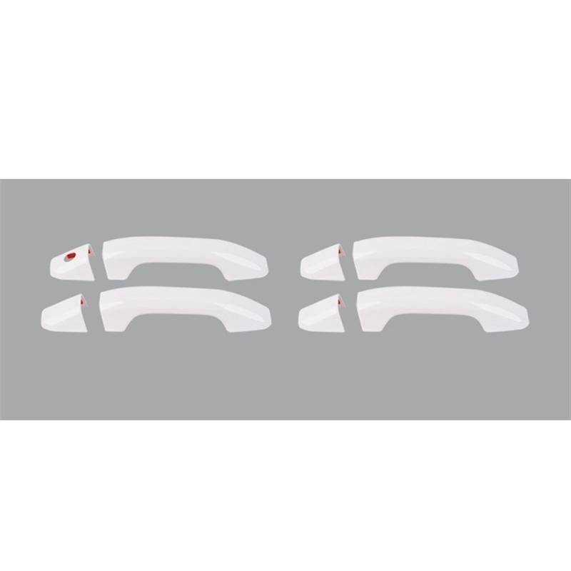 DSWILNV Auto Seitentürgriffabdeckung Kompatibel Mit Chevrolet Für Silverado 2014 2015 2016 2017 2018 2019 2020 2021 2022 2023 2024 Auto Außentürgriff Shell Cove(White) von DSWILNV