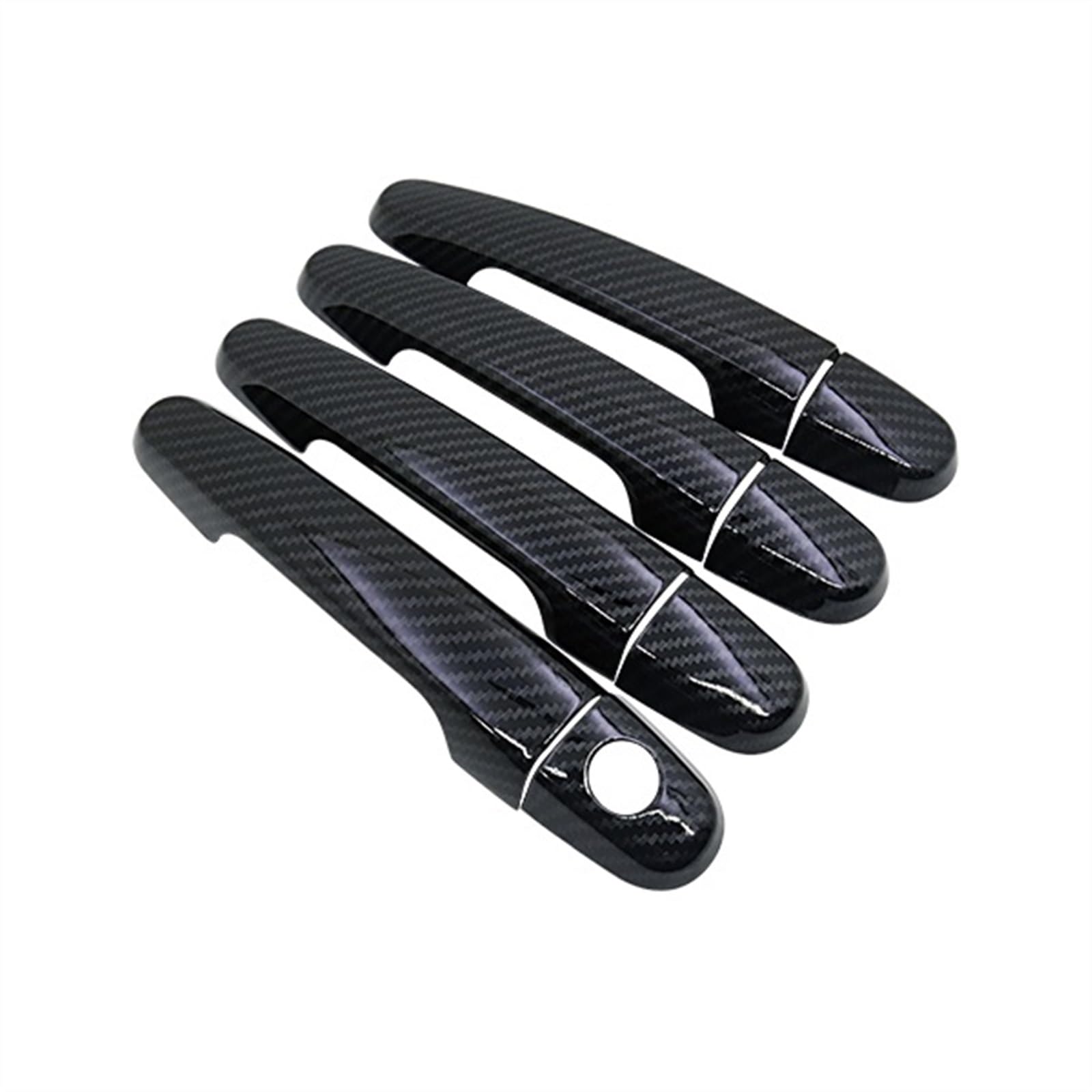 DSWILNV Auto Seitentürgriffabdeckung Kompatibel Mit Toyota Für Matrix E140 2009 2010 2011 2012 2013 2014 Auto-Außentürgriff Shell Türgriff Autozubehör Aufkleber(Handle 1 Keyhole) von DSWILNV