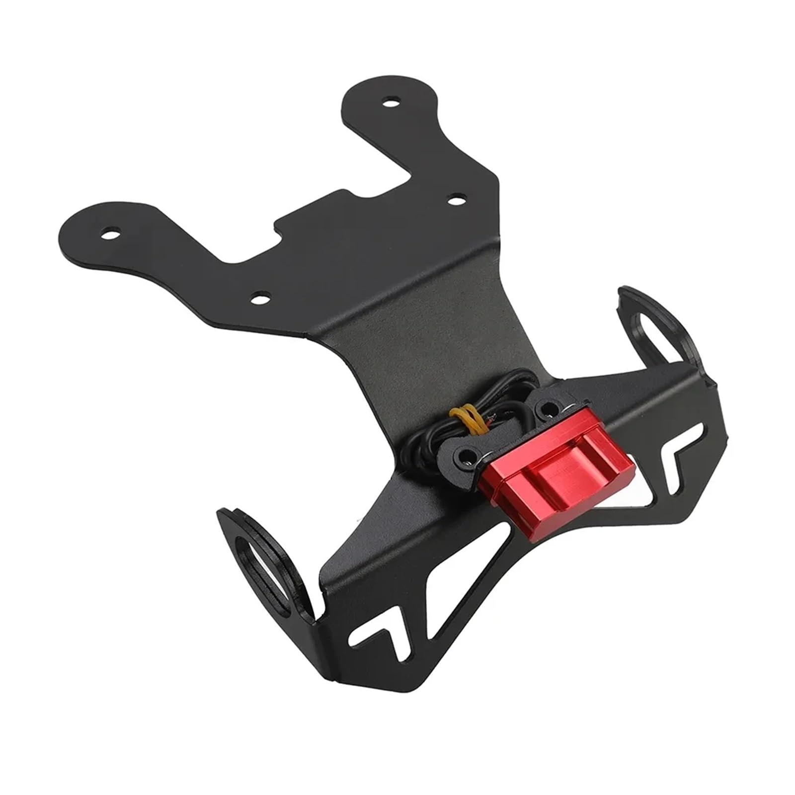 DSWILNV Kennzeichenhalter Motorrad Für CRF1100L Für Africa Für Twin Für Dct Für ES Für Adventure Sports 2020-2023 Ersatzkit Für Motorrad-Kennzeichenhalter(Red with Light) von DSWILNV